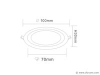Led.paneel . warm wit / koud wit . 6w (3w + 3w) . aan/uit (x20) - afbeelding 2 van  5