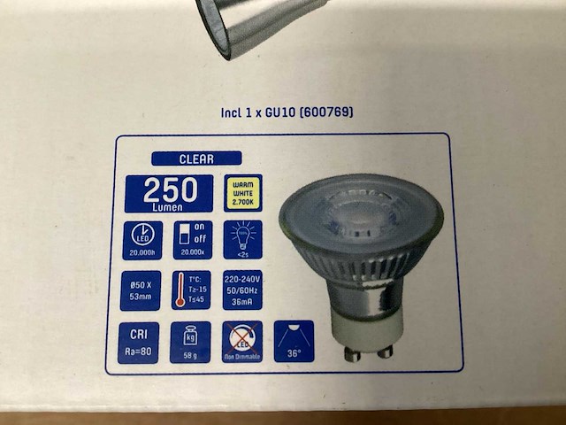 Led’s light spot rvs,gu10 (31x) - afbeelding 3 van  4