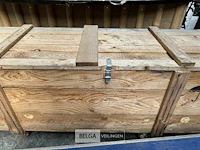Lege houten kist op wielen l 202cm - afbeelding 2 van  4