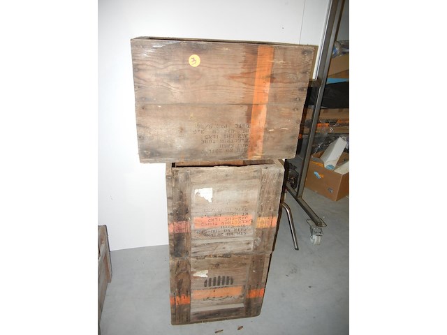 Legerkisten x 3 gedateerd 03/53 - afbeelding 1 van  3