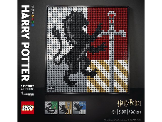 Lego - art - hogwarts crests - harry potter - afbeelding 1 van  7