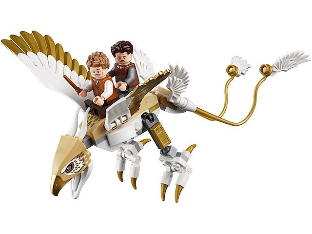 Lego - newt's koffer met magische wezens - harry potter - afbeelding 4 van  6