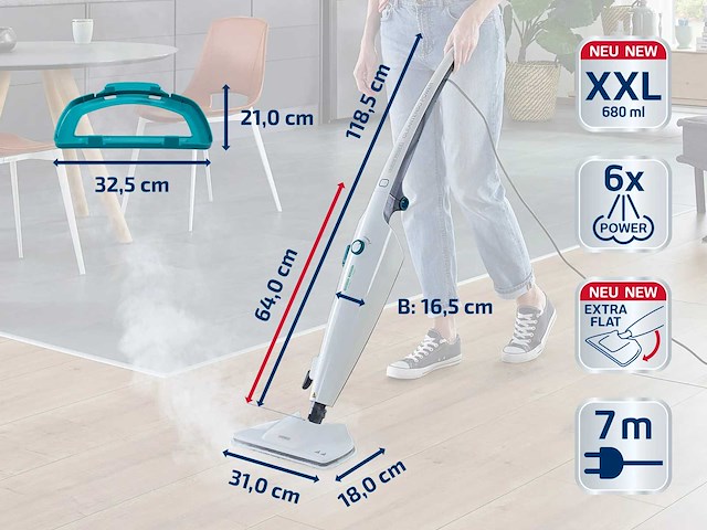 Leifheit clean tenso power stoomreiniger leifheit 11940 - afbeelding 6 van  6