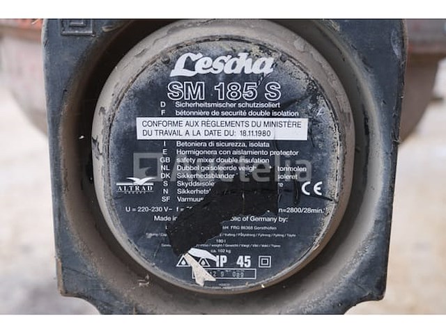 Leischa sm 185 s elektrische betonmolen - afbeelding 3 van  7