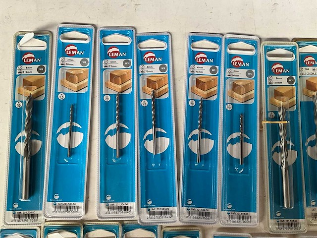 Leman diverse maten hout boren in blister verpakking (32x) - afbeelding 2 van  7