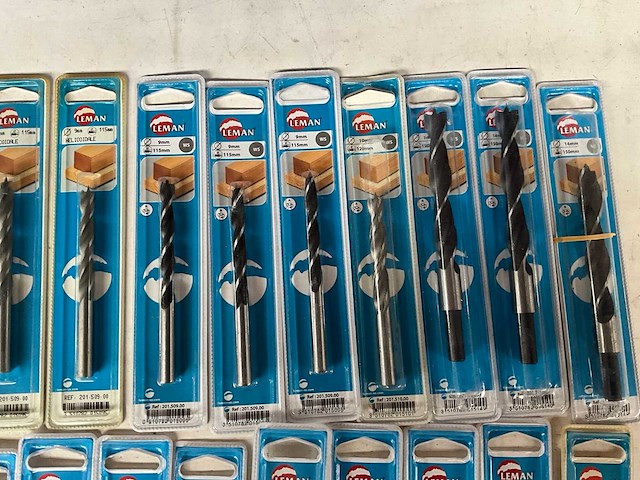 Leman diverse maten hout boren in blister verpakking (32x) - afbeelding 3 van  7