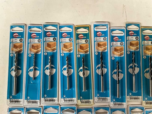 Leman diverse maten hout boren in blister verpakking (34x) - afbeelding 2 van  7