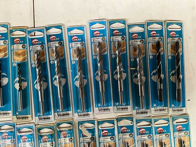 Leman diverse maten hout boren in blister verpakking (34x) - afbeelding 5 van  7