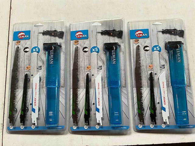 Leman set van 5 reciprozaagbladen (3x) - afbeelding 1 van  5