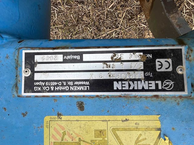 Lemken - 2009 - variopal 9 x - ploeg - afbeelding 10 van  18