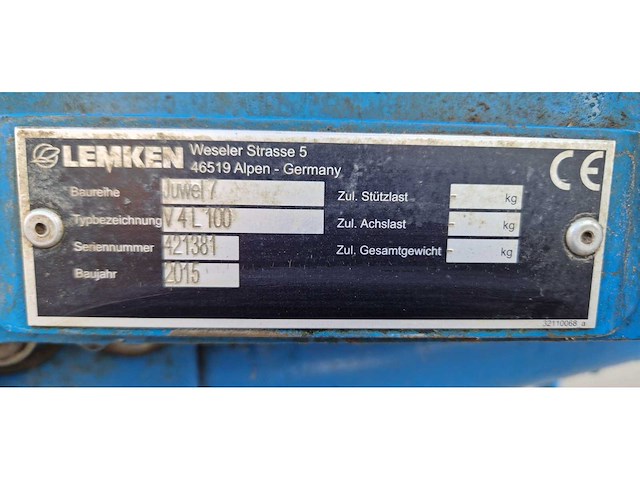 Lemken juwel 7 vario 4 schaarploeg - afbeelding 2 van  6