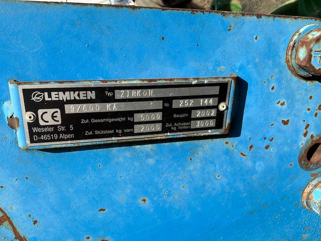 Lemken zirkon 9/600 rotor kopeg - afbeelding 5 van  17