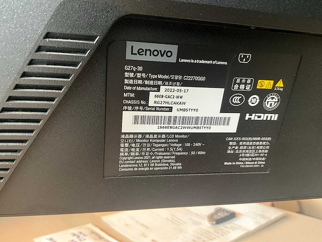 Lenovo g27q-30 gaming monitor - afbeelding 1 van  2