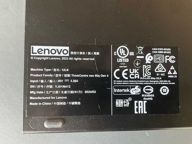 Lenovo thinkcentre 12ln desktop mini pc - afbeelding 5 van  7
