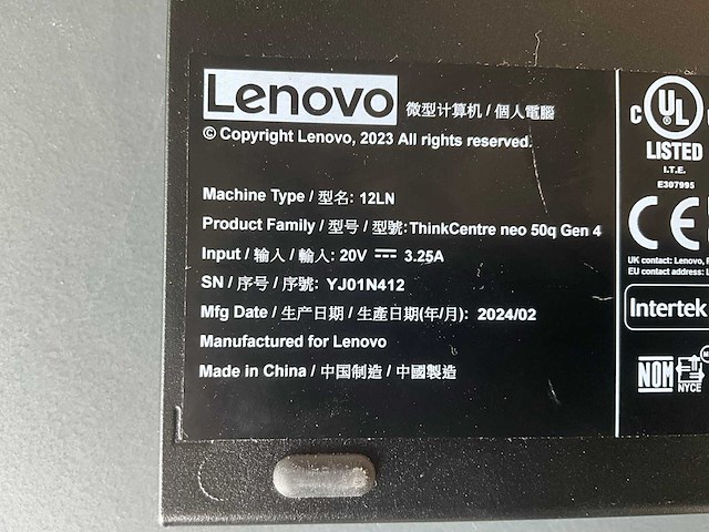Lenovo thinkcentre 12ln desktop mini pc - afbeelding 6 van  7