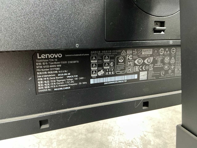 Lenovo thinkvision t24i-10 monitor (2x) - afbeelding 5 van  5
