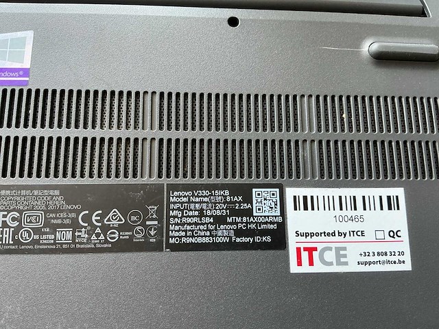 Lenovo v 330-15 ikb laptop inclusief draagtas - afbeelding 3 van  5