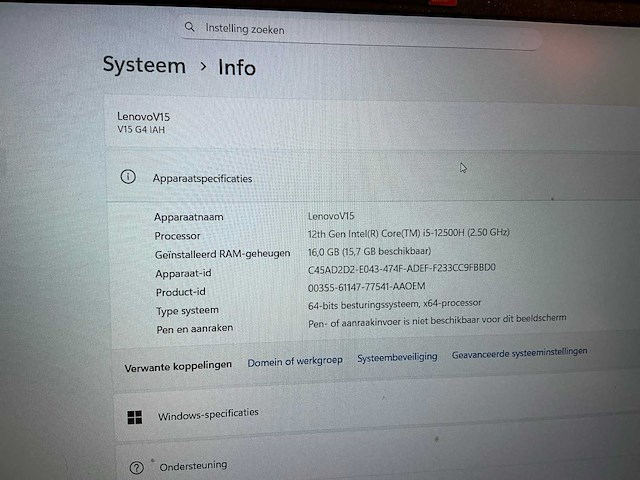 Lenovo v15 laptop - afbeelding 5 van  7