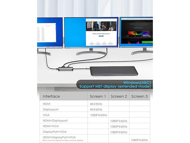 Lention usb-c-hub - afbeelding 4 van  7