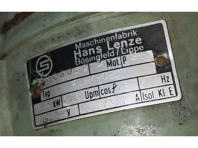 Lenz industriële motor met tandwiel - afbeelding 4 van  4