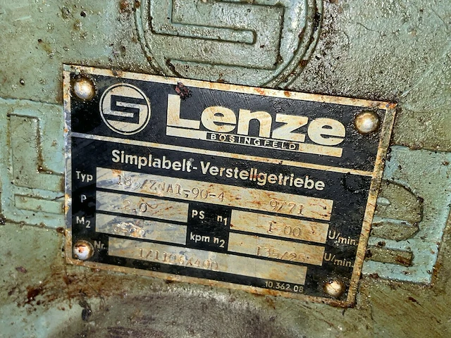 Lenz industriële motor met tandwiel - afbeelding 2 van  5
