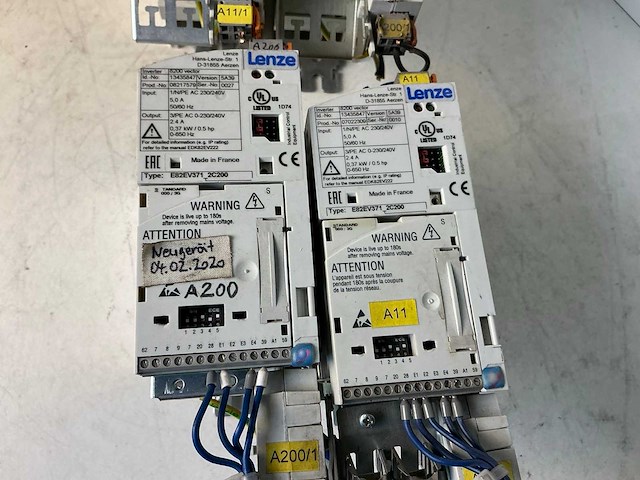 Lenze e82ev371_2c200 frequentieregelaar (4x) - afbeelding 3 van  5