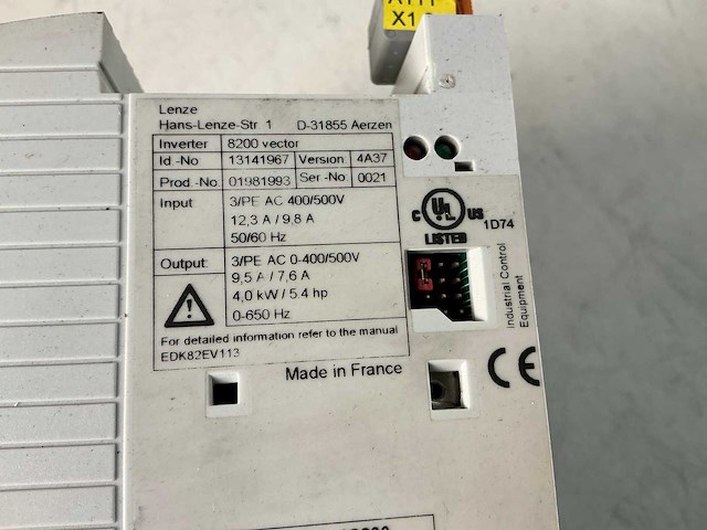 Lenze e82ev402_4c200 frequentieregelaar - afbeelding 5 van  5