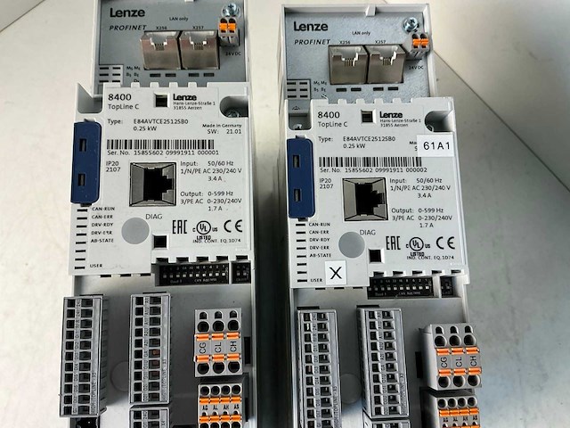 Lenze e84avtce frequentieregelaar (2x) - afbeelding 3 van  5