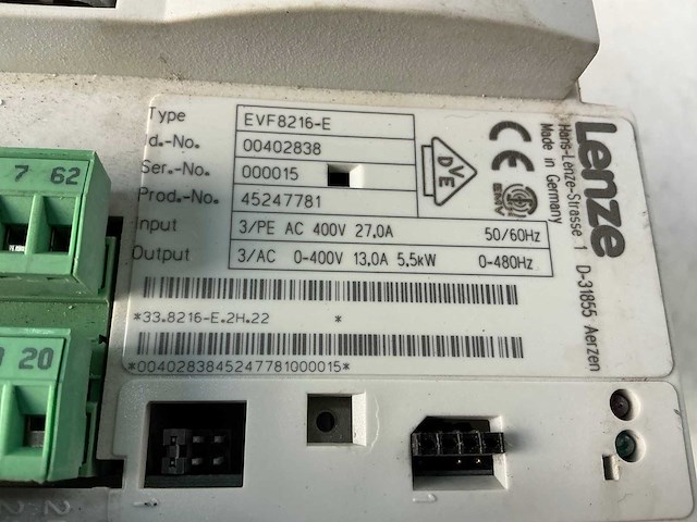 Lenze evf8216-e frequentieregelaar - afbeelding 5 van  5