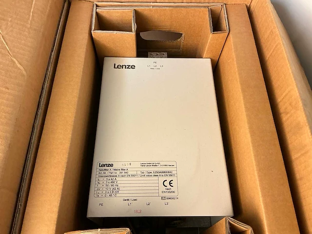Lenze ezn3a0080h042 driefase netfilter - afbeelding 3 van  6