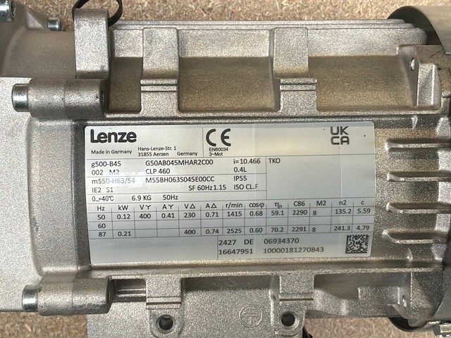 Lenze g500-b45 motorreductor (2x) - afbeelding 8 van  8