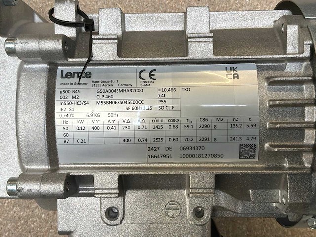 Lenze g500-b45 motorreductor (2x) - afbeelding 7 van  9