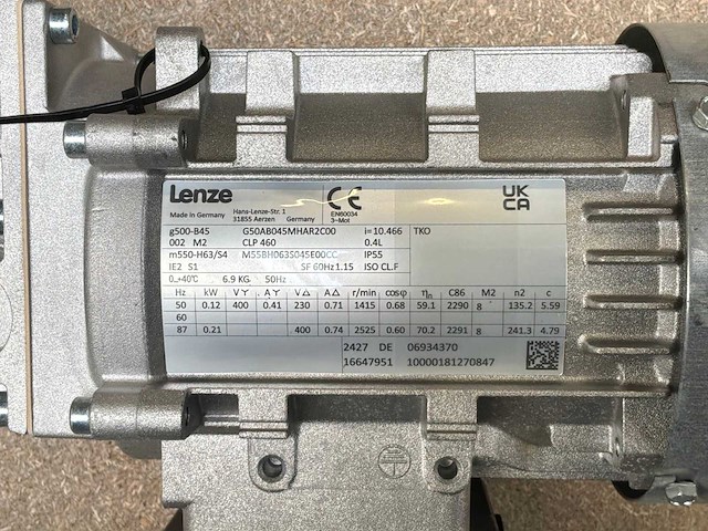 Lenze g500-b45 motorreductor (2x) - afbeelding 3 van  3