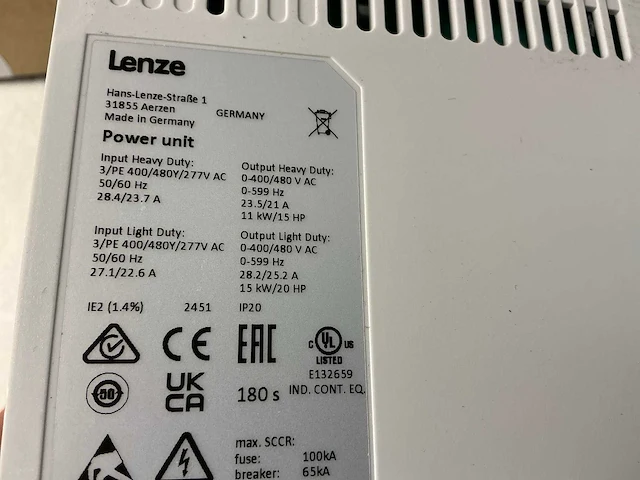 Lenze i5dbe311f10v10000s frequentieregelaar - afbeelding 6 van  8