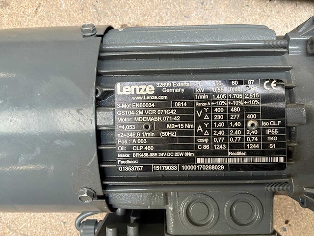 Lenze mdemabr 071-42 motorreductor (2x) - afbeelding 8 van  8