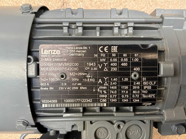 Lenze mdemabr071-42c0c motorreductor (2x) - afbeelding 8 van  9