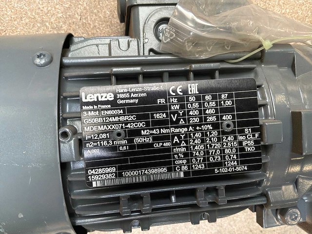 Lenze mdemaxx071-42c0c motorreductor (2x) - afbeelding 7 van  8