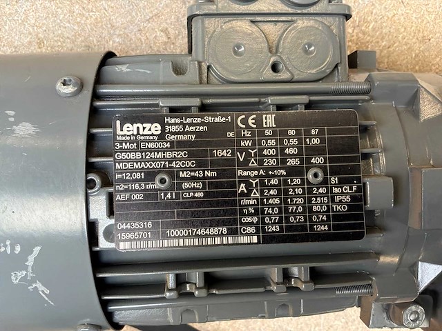 Lenze mdemaxx071-42c0c motorreductor (2x) - afbeelding 8 van  8