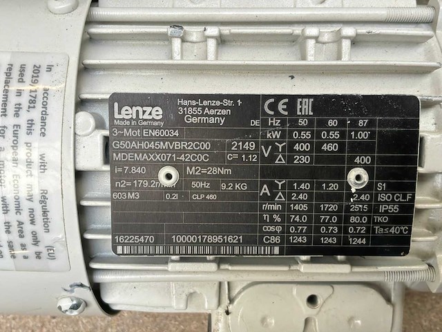 Lenze mdemaxx071-42c0c motorreductor (2x) - afbeelding 7 van  8