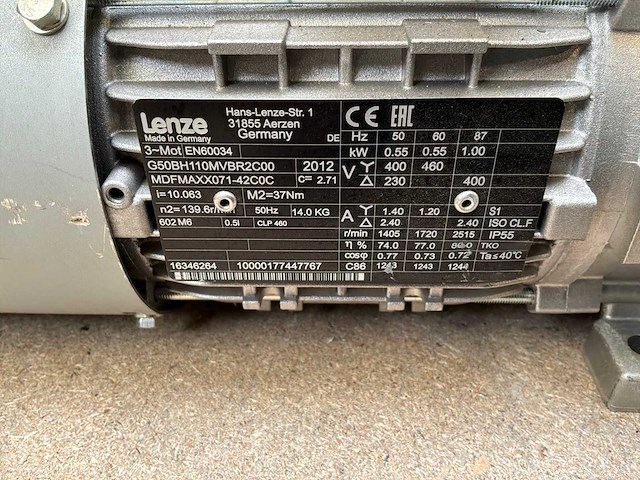 Lenze mdfmaxx071-42c0c motorreductor (2x) - afbeelding 2 van  13