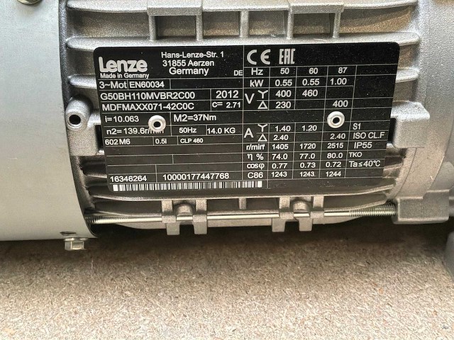 Lenze mdfmaxx071-42c0c motorreductor (2x) - afbeelding 4 van  13