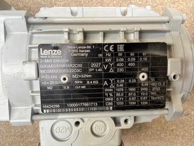 Lenze mdsmaxx063-22c0c motorreductor (2x) - afbeelding 7 van  8