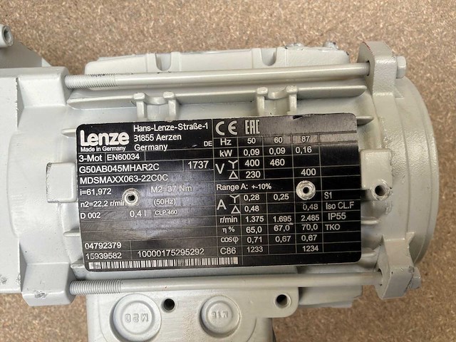 Lenze mdsmaxx063-22c0c motorreductor (2x) - afbeelding 8 van  8