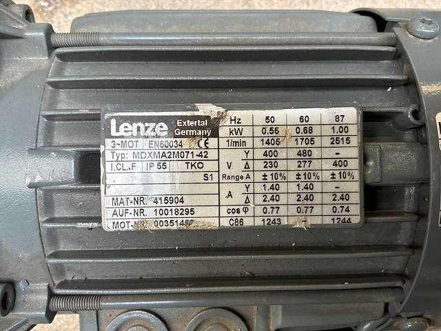 Lenze motorreductor (2x) - afbeelding 6 van  6