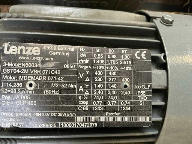 Lenze reductiemotor (13x) - afbeelding 5 van  9
