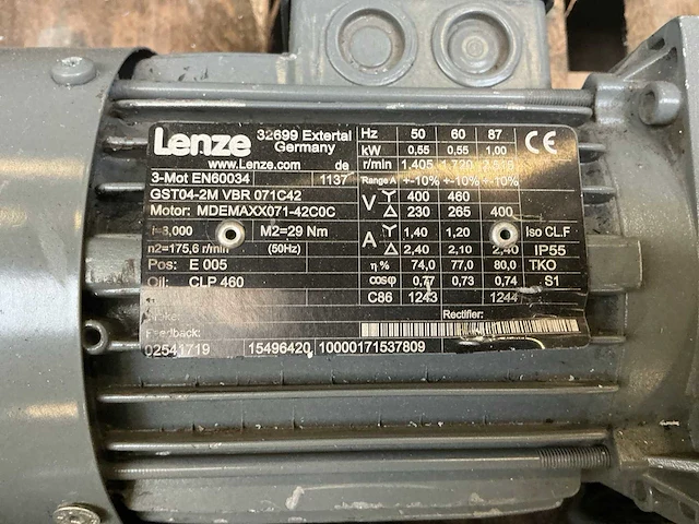 Lenze reductiemotor (13x) - afbeelding 6 van  9