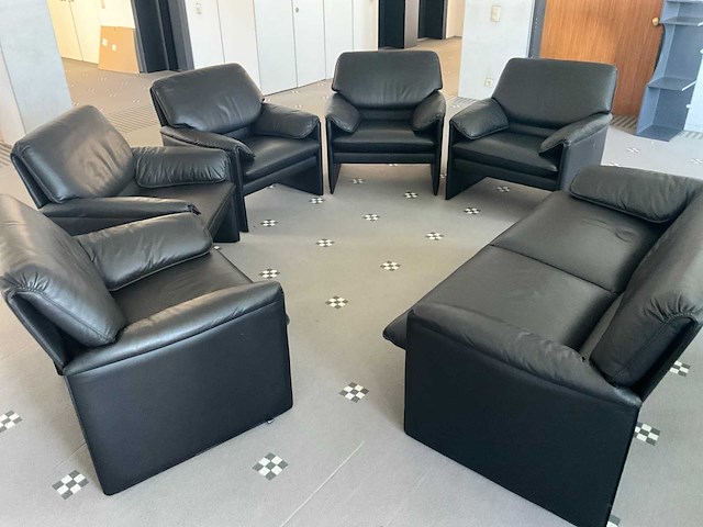 Leolux lederen zetels (6x) - afbeelding 1 van  12
