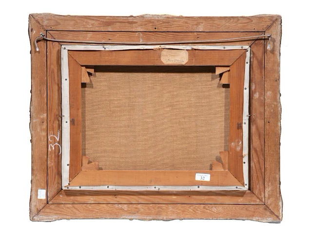 Léon de meuter brunin (1861-1949), marine, oil on canvas, 35.5 x 45.5 cm. (13.98 x 17.91 in.), frame: 51 x 62 cm. (20.07 x 24.41 in.) - afbeelding 3 van  5