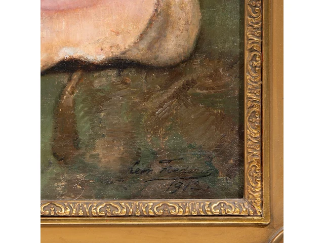 Léon frédéric (1856-1940), flower still life, 1913, oil on canvas 85 x 65 cm. (33.46 x 25.58 in.), frame: 105 x 85 cm. (41.34 x 33.46 in.) - afbeelding 4 van  6