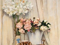Léon frédéric (1856-1940), flower still life, 1913, oil on canvas 85 x 65 cm. (33.46 x 25.58 in.), frame: 105 x 85 cm. (41.34 x 33.46 in.) - afbeelding 6 van  6